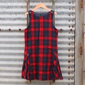 Lands’ End Red and Blue Tartan Jumper